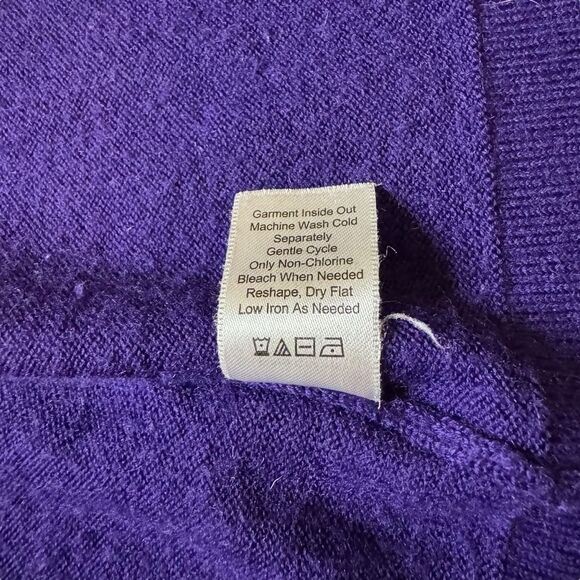 Coldwater Creek Women's Purple Open Front Cardigan Vest Topper Size Large - Picture 8 of 8